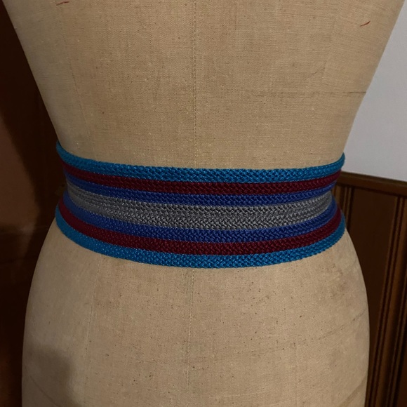 Stripe OBI Button Belt - Picture 2 of 6
